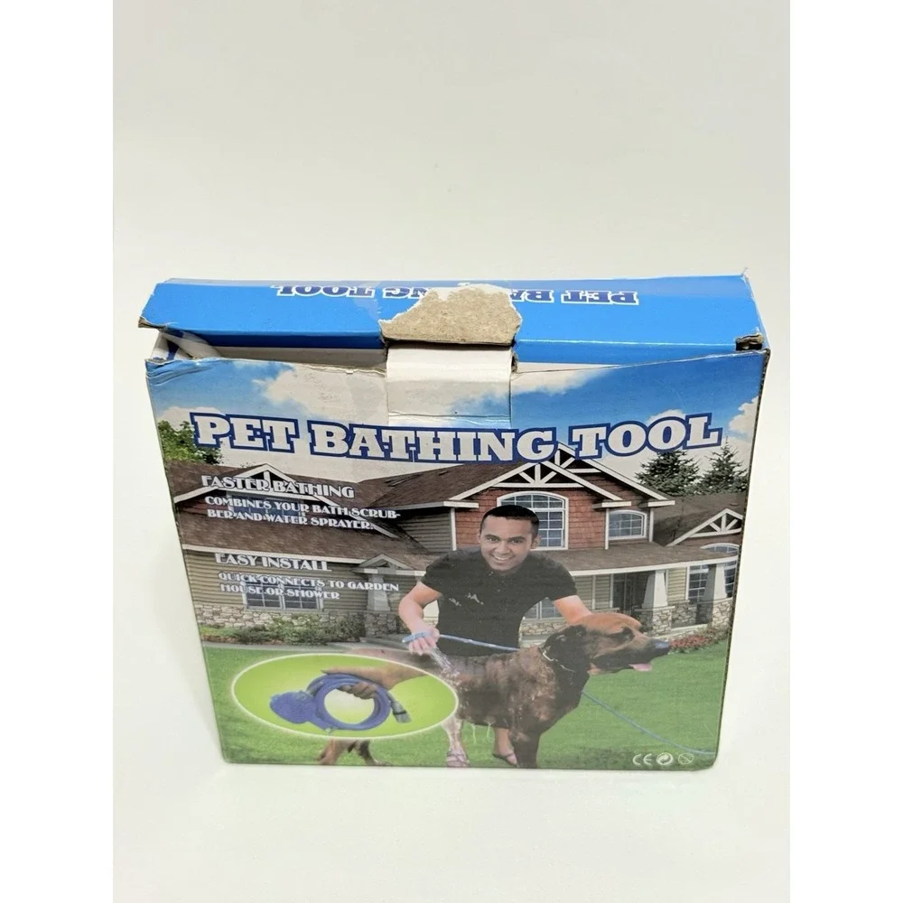 Pet Bathing Tool Scrubber And Water Sprayer‎ Easy Install Faster Dog Baths NEW